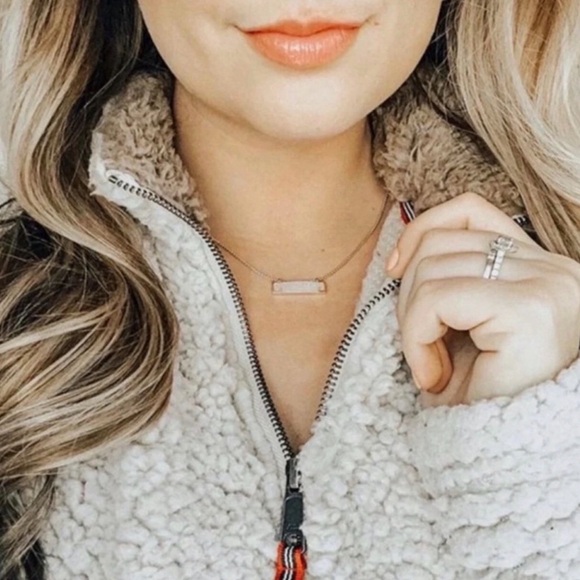 Kendra Scott Gold Leanor Bar Necklace in Iridescent Drusy - Picture 4 of 10